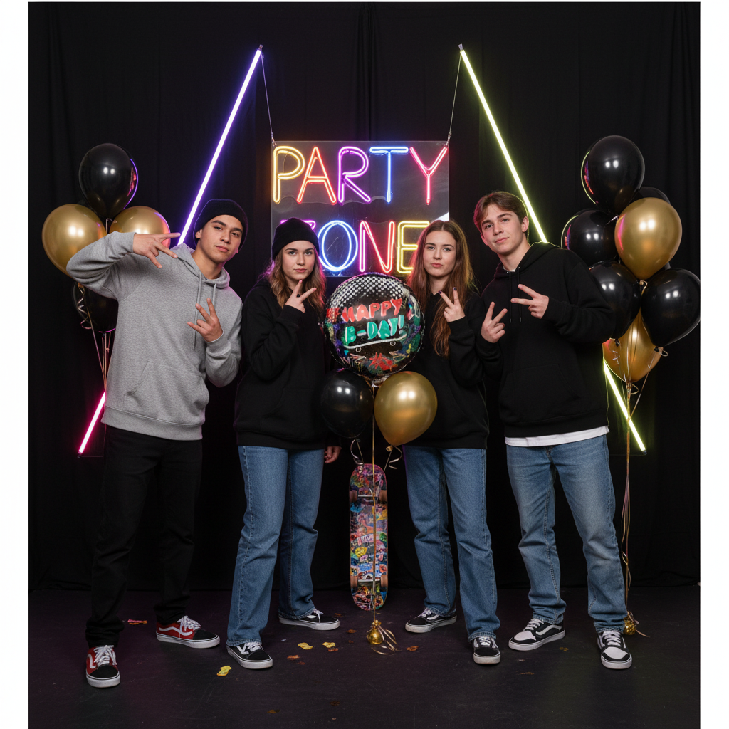 Skater Party Balloon - Teen Photo Booth
