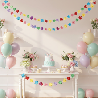Multicolor 3D Flower Garland at Baby Shower