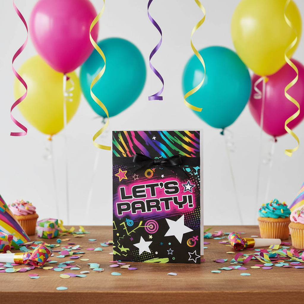 Totally Awesome Jumbo Party Invite on Party Table