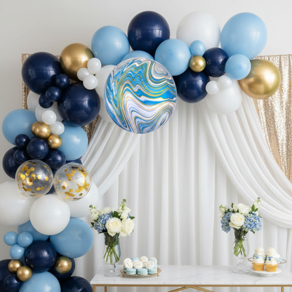Blue Marble Orbz Balloon - Wedding Engagement Decor