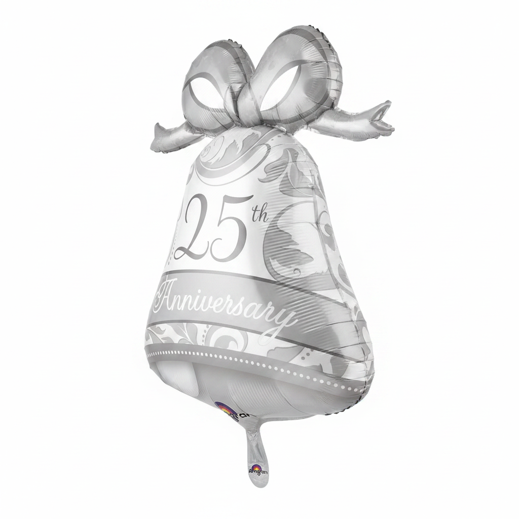 25th Anniversary Bell Balloon - Side Angle