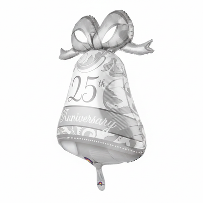 25th Anniversary Bell Balloon - Side Angle