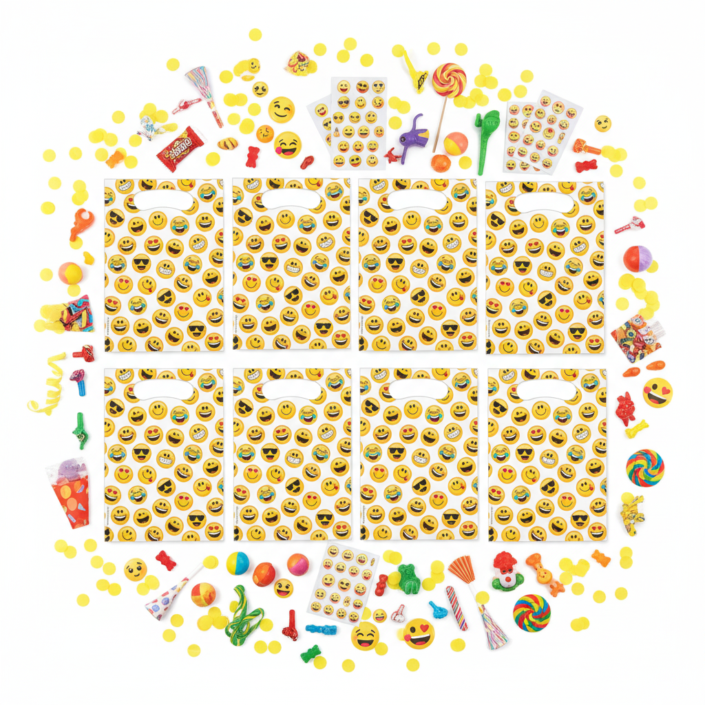 Emojis Loot Bags Flat Lay Product Shot
