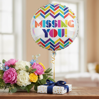 Missing You Balloon - Farewell Gift Arrangement
