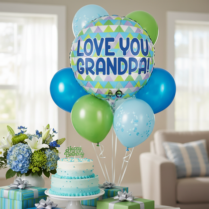 Love You Grandpa Balloon - Grandpa Birthday