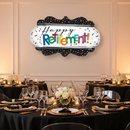 Happy Retirement Balloon - Retirement Dinner Backdrop