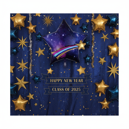 Celestial Star Balloon - New Year Graduation Backdrop