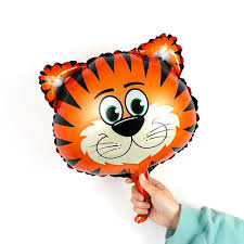 Happy Birthday Jungle Animal Tiger Balloon Set Of