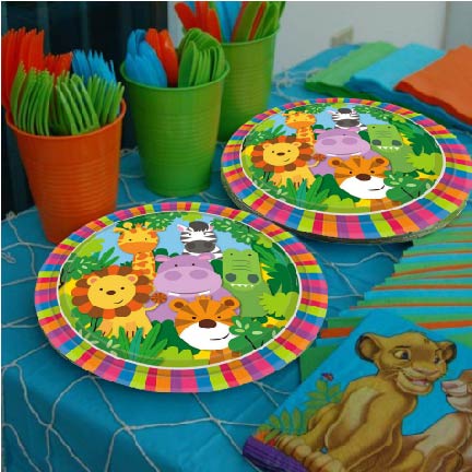 Jungle Animal Paper Plates 9" - 8PC