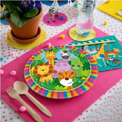 Jungle Animal Paper Plates 9" - 8PC