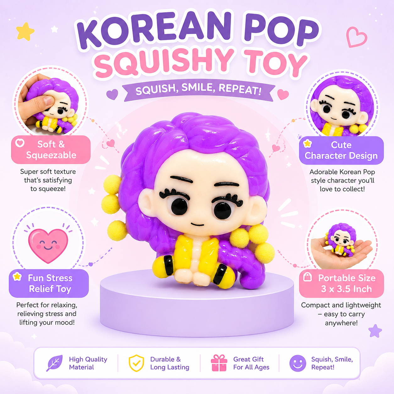 K-POP Rumi Squishy Taba Toys - 1PC