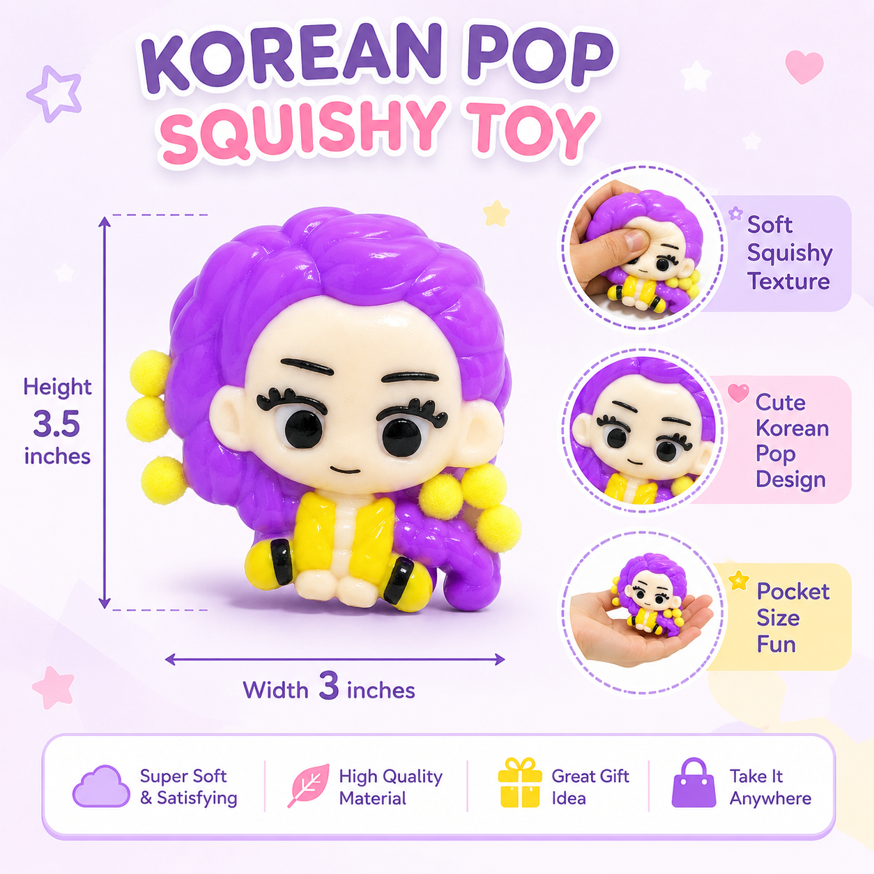 K-POP Rumi Squishy Taba Toys - 1PC