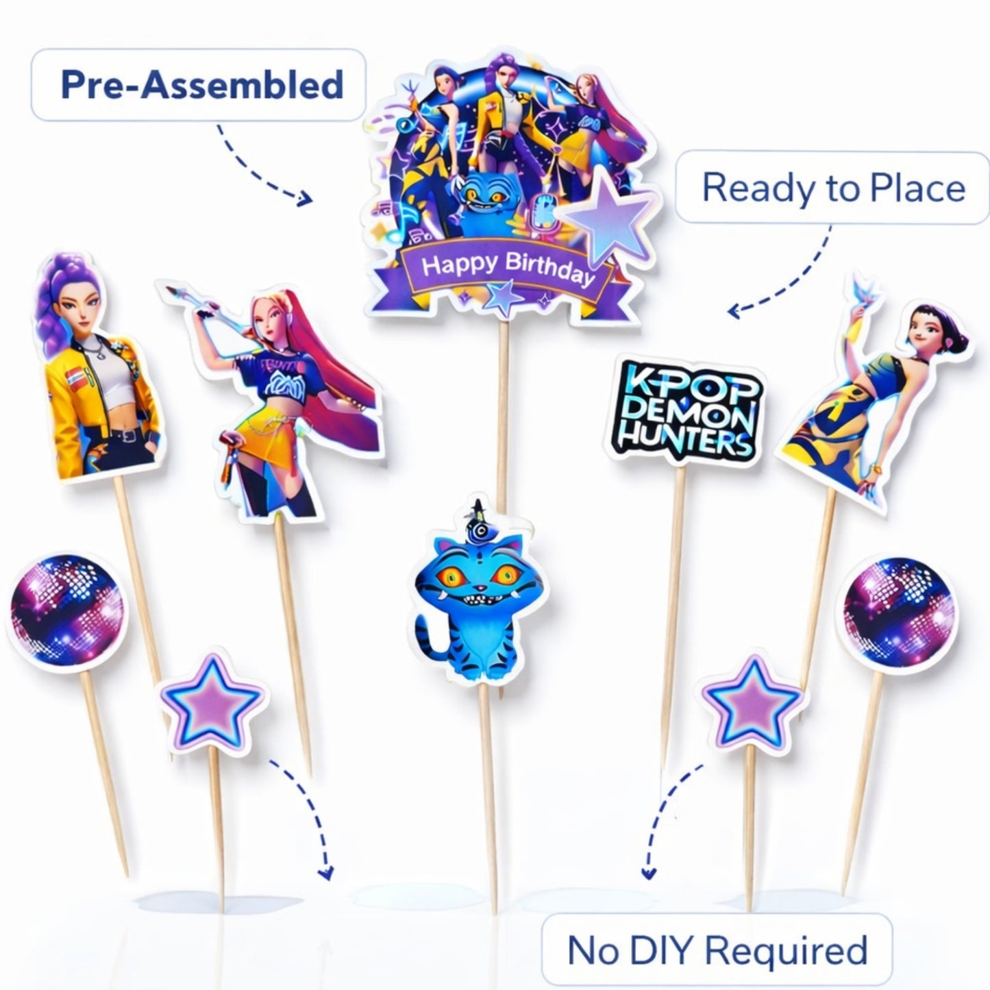 K Pop Cake Toppers Set - 10PCS
