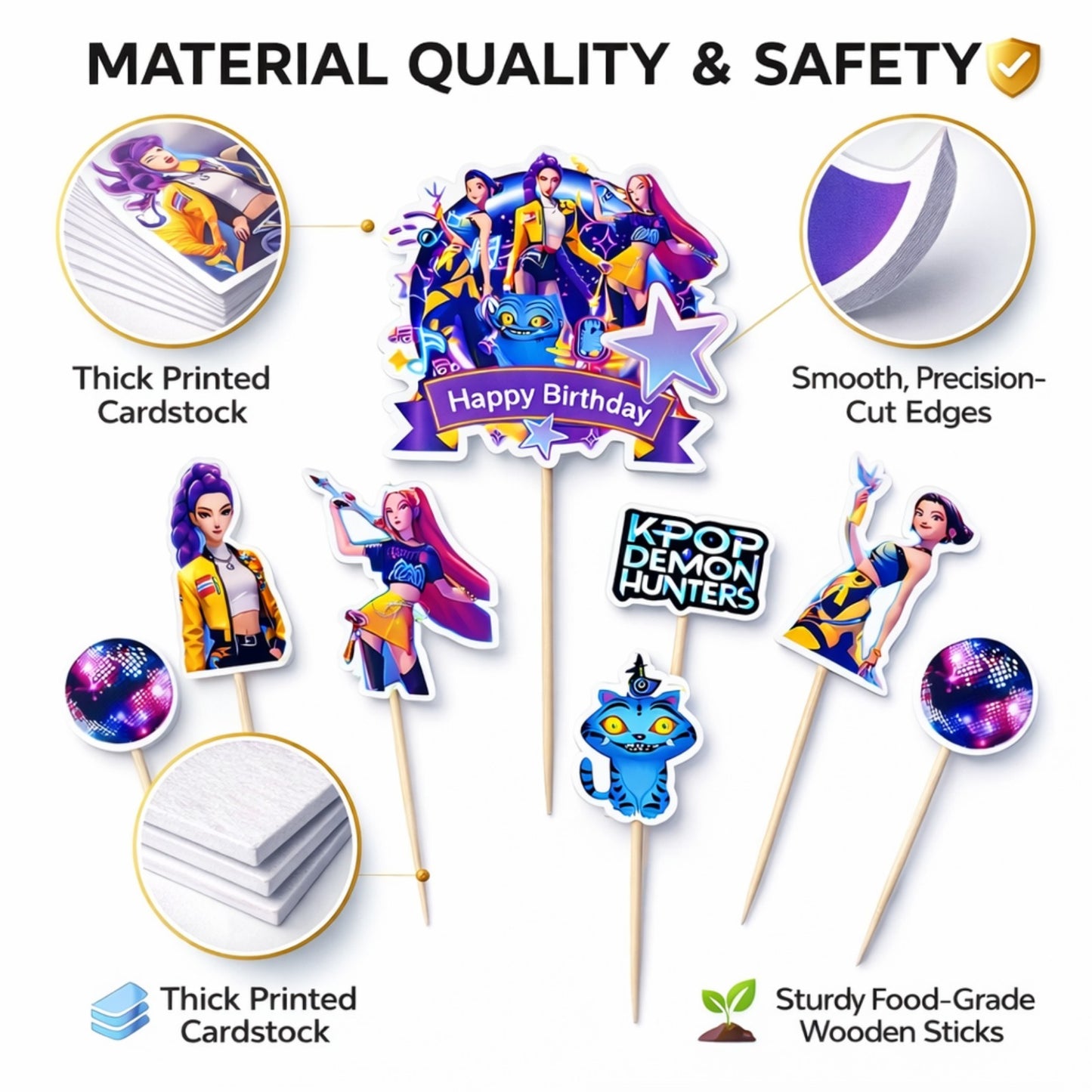 K Pop Cake Toppers Set - 10PCS