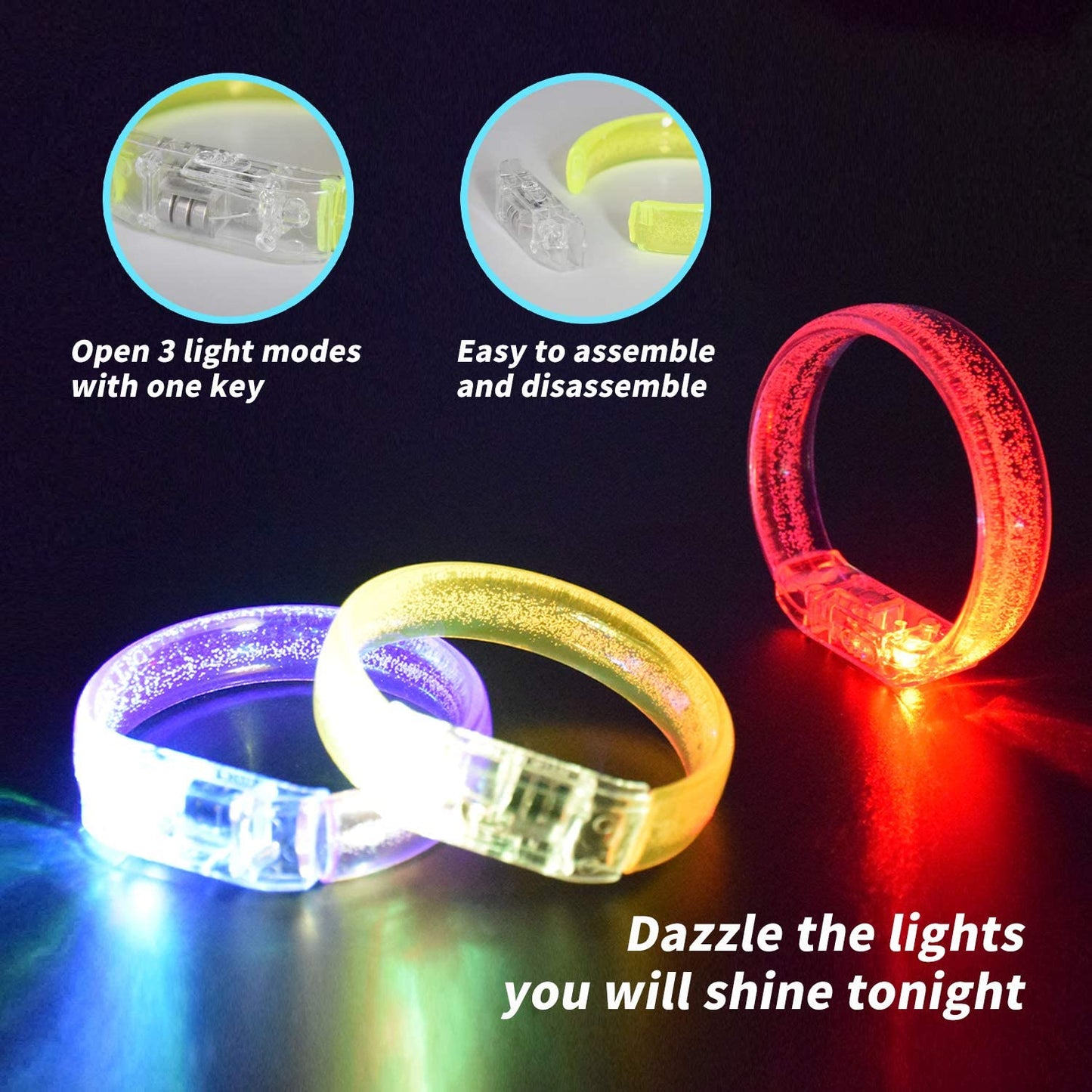 LED Wrist Band Green Color-1PC