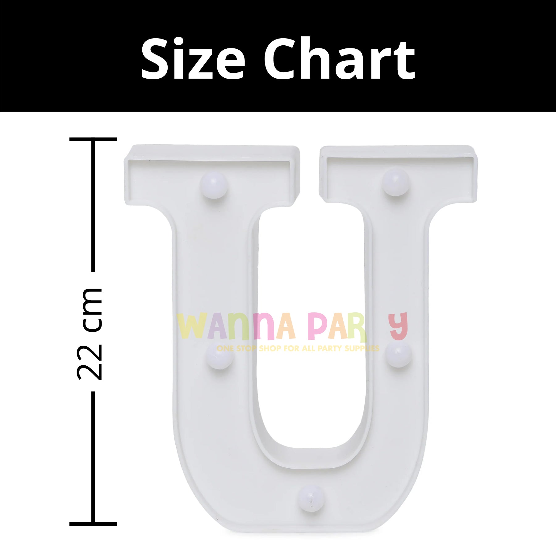 LED Marquee Alphabet U-1PC