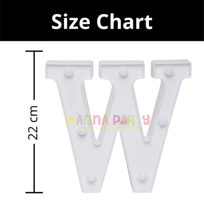 LED Marquee Alphabet W-1PC