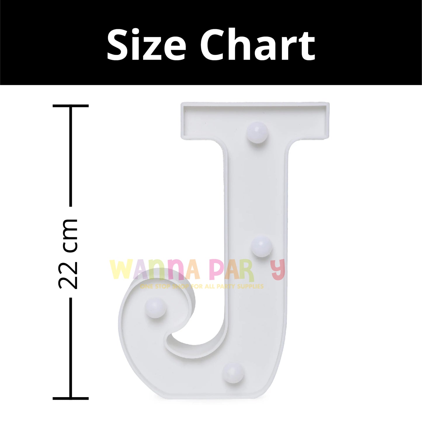 LED Marquee Alphabet Letter J - 1 PC