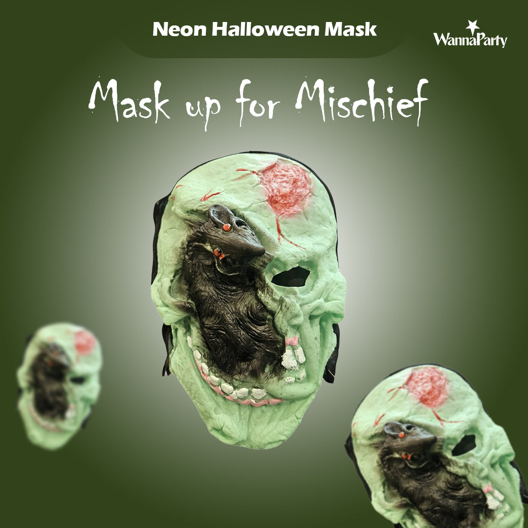 Dead Rat on Face Creepy Latex Face Mask for Halloween/ Theme Party - 1PC