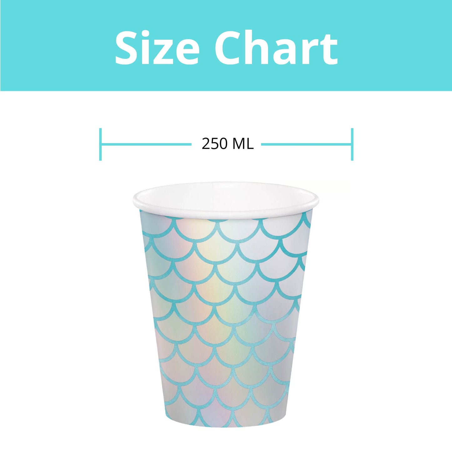 Mermaid Paper Cups - 8PC