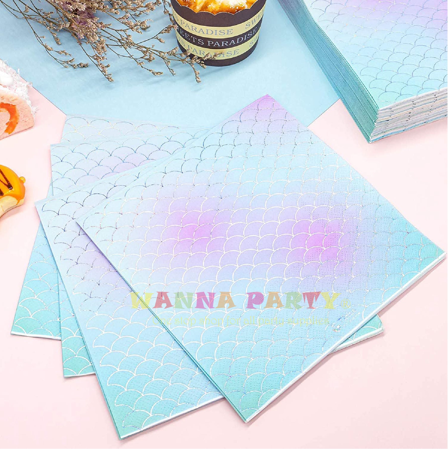 Mermaid Paper Napkins - 16PC