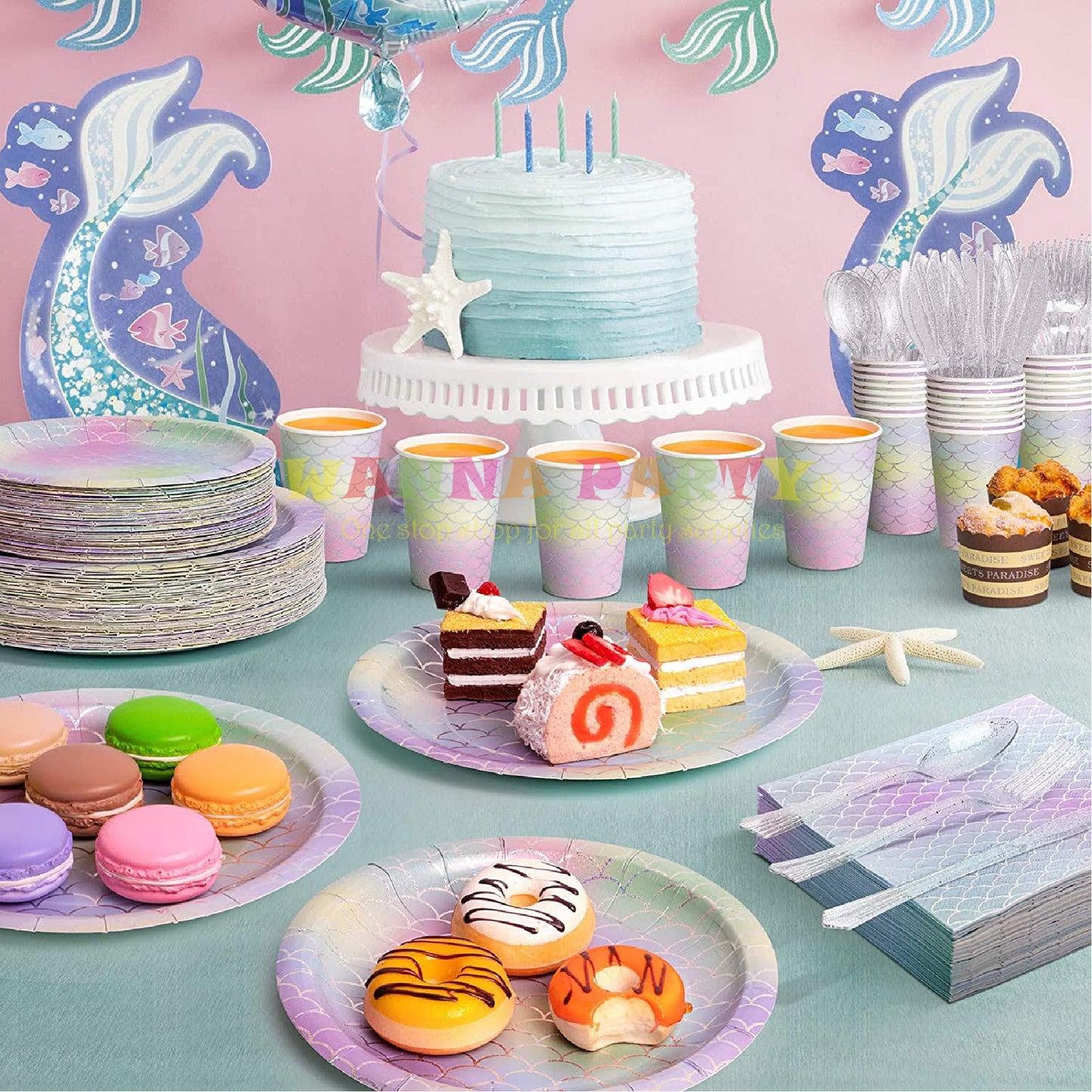 Mermaid Paper Napkins - 16PC