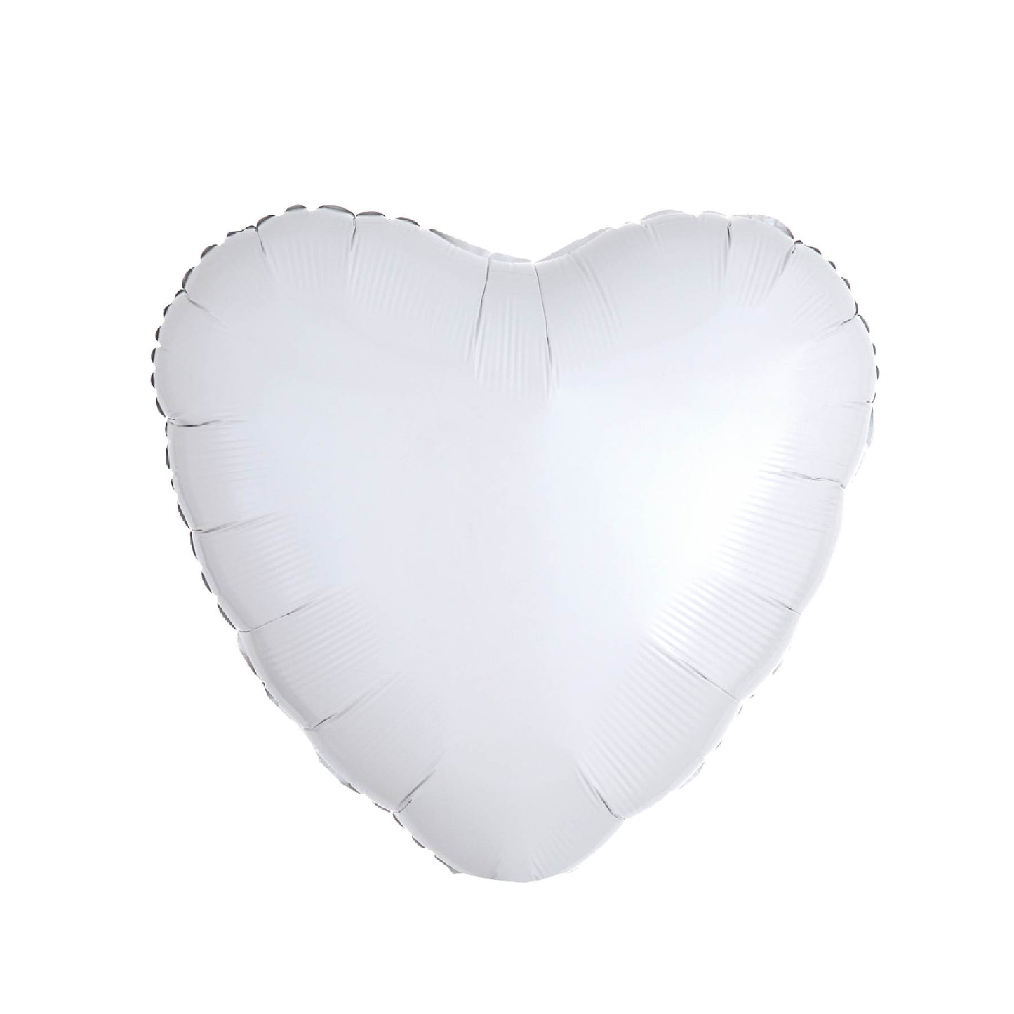 Metallic White Heart Shape Balloon 18