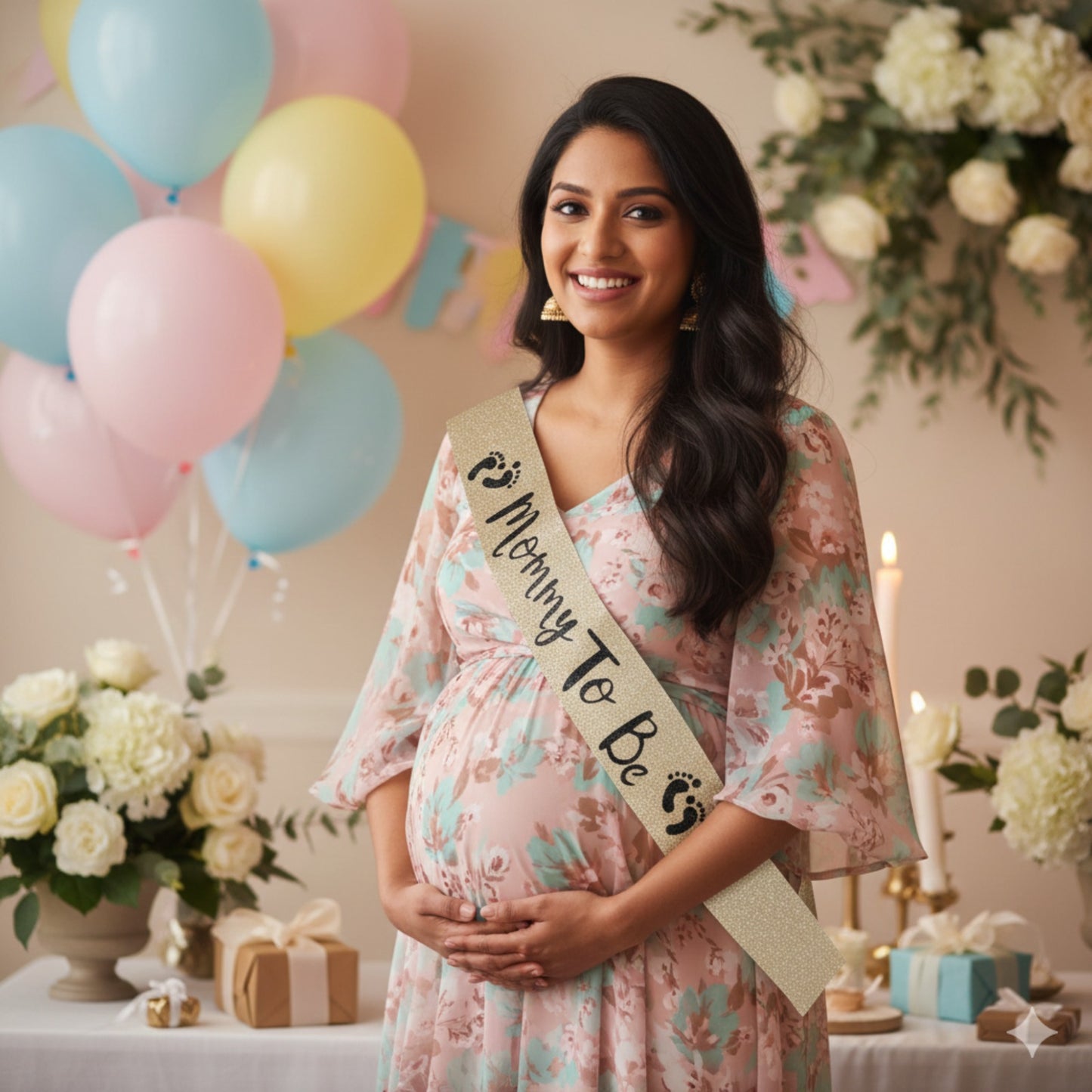 Glitter Mommy to be Sash