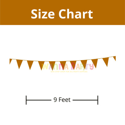 Mustard Yellow Bunting Banner - Over 6 FT