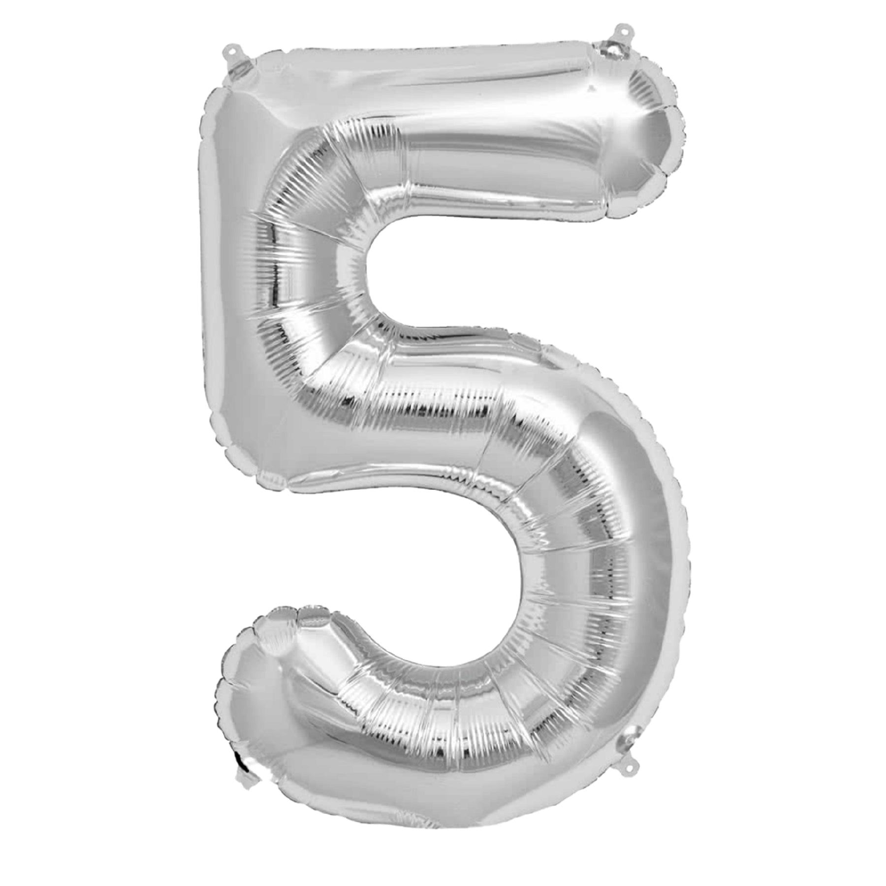 40" Numerical 5 Silver Balloon