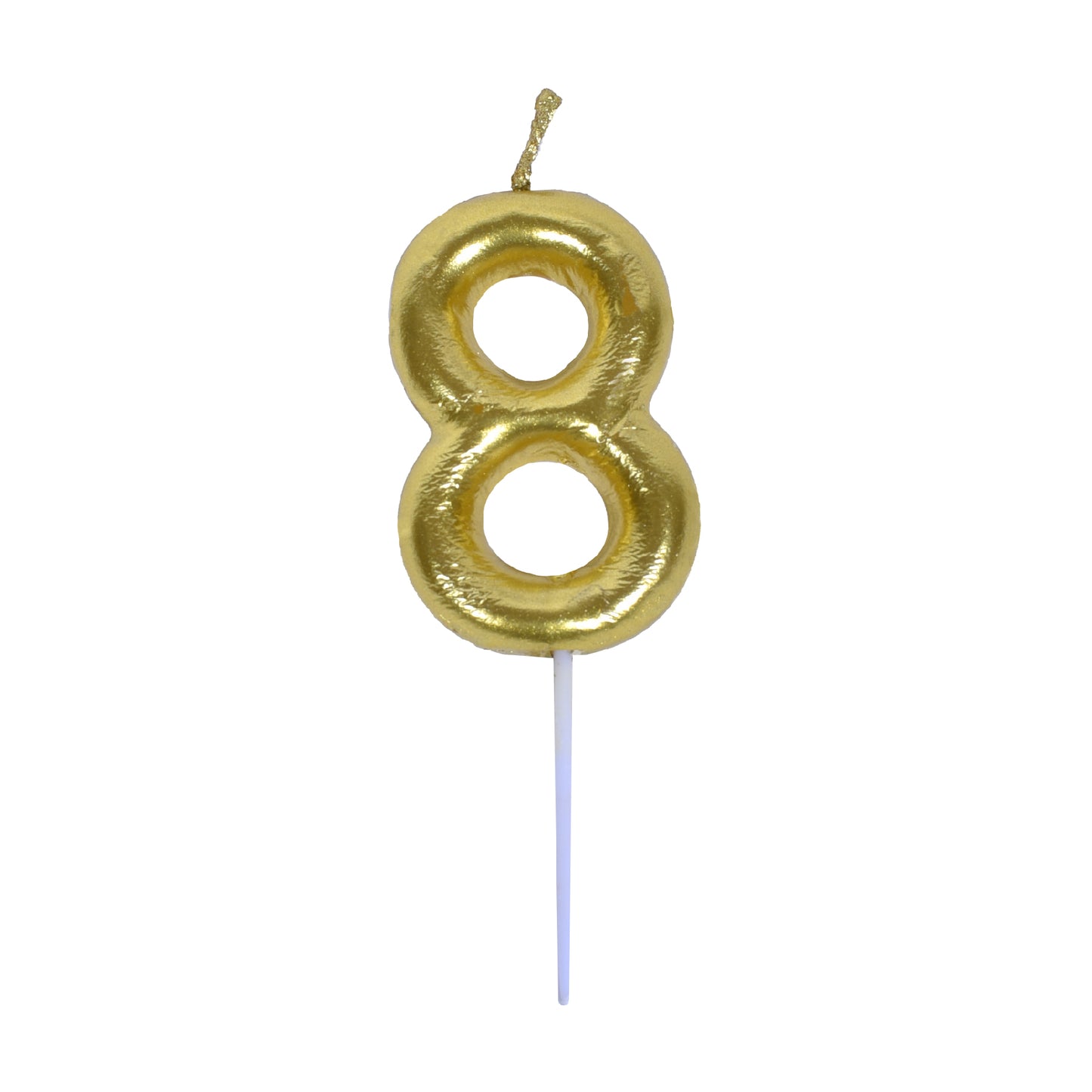 Golden Mini 3" Numerical Candle 8