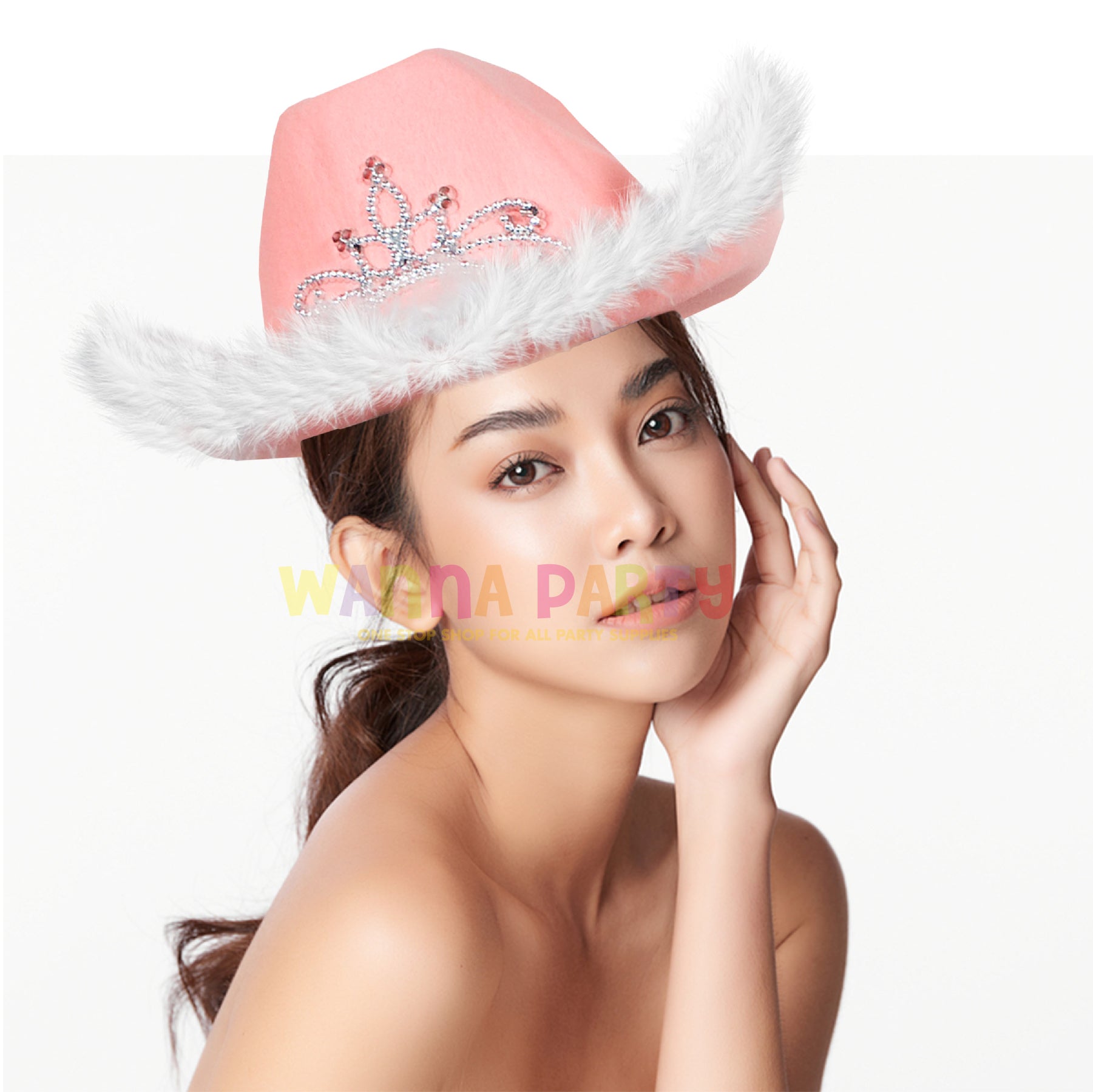 Cowgirl Princess Hat with Crown Tiara