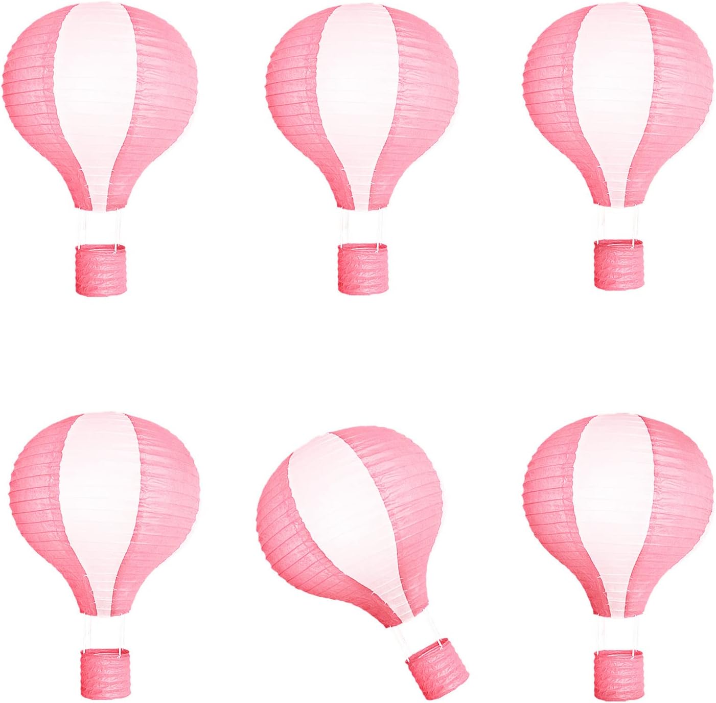 Hot Air Balloons Lanterns Pink