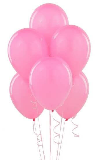 8" Pink Latex Balloon - 20ct