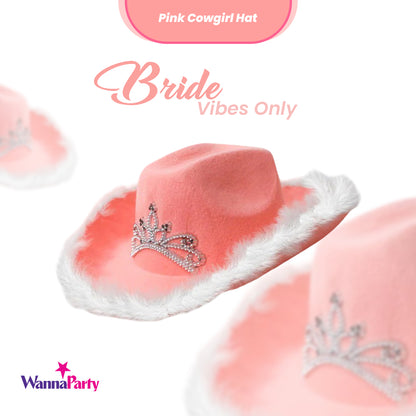 Cowgirl Princess Hat with Crown Tiara