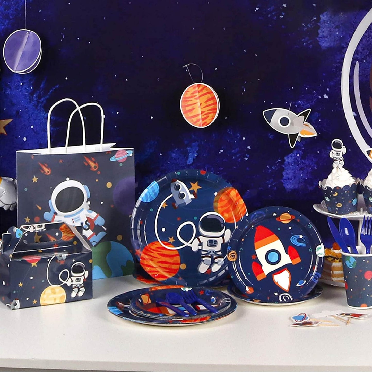 Space Theme Paper Plates 9" - 8PC