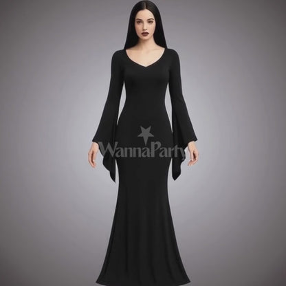 Wednesday Mom Morticia Addams Costume for Adult Woman - Size L