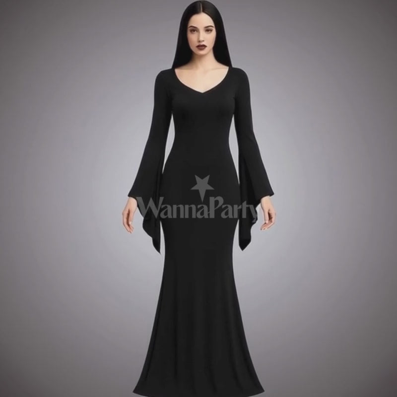Wednesday Mom Morticia Addams Costume for Adult Woman - Size L