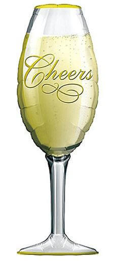 Champagne Glass Balloons 38in P30