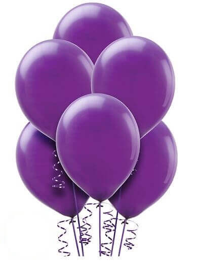 Purple Latex Balloons 12"-10ct