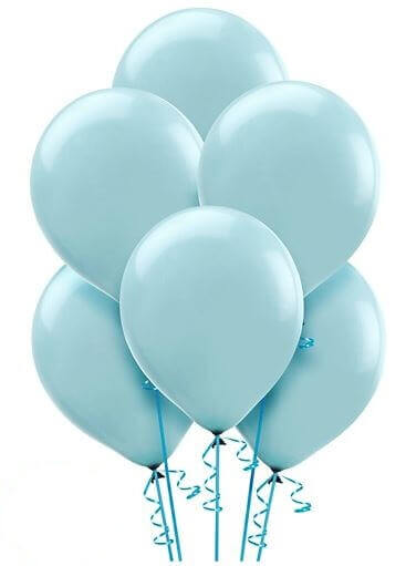 Light Blue Latex Balloons 12"