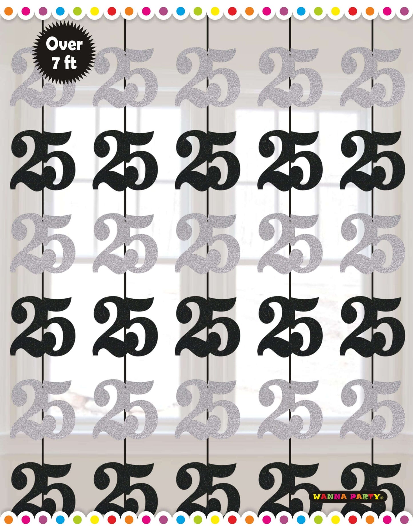 25th String Decoration 7FT - 6PC