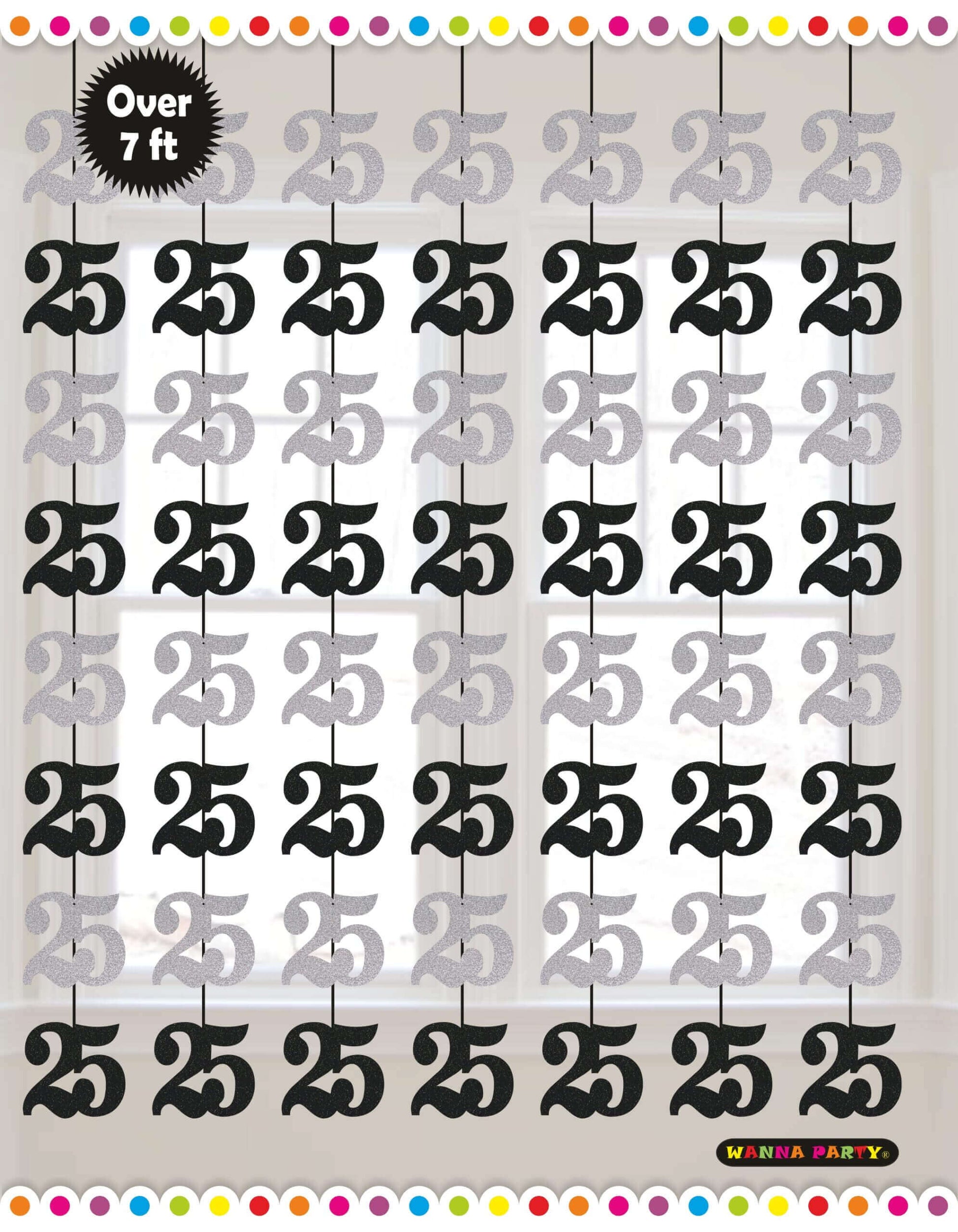 25th String Decoration 7FT - 6PC