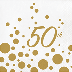 50th Anniversary Lunch Napkins - 16PC