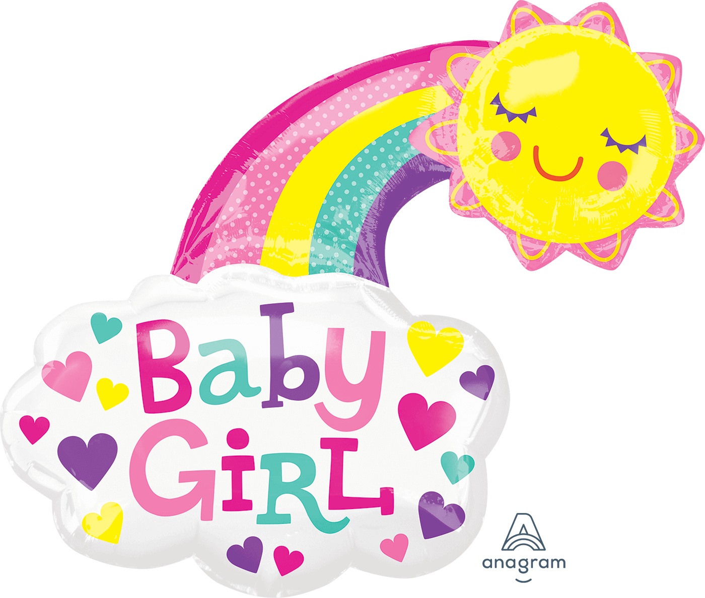 Baby Girl Bright Sun Balloons P38