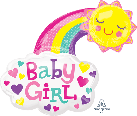 Baby Girl Bright Sun Balloons P38