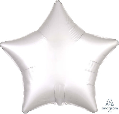 19" Satin White Star Balloon S15