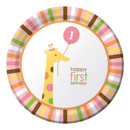 Sweet at 1 Birthday Girl Lunch Plates 9" - 8CT91