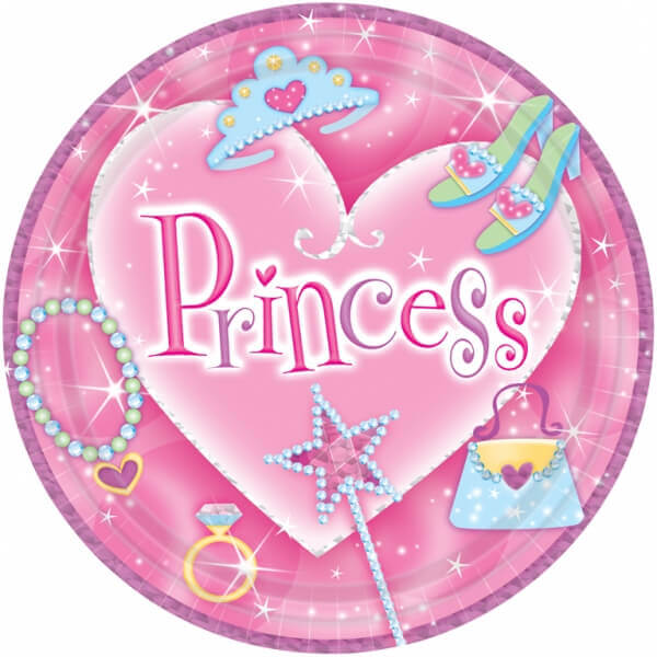 9" Lunch Plates Prismatic Princess - 8PC