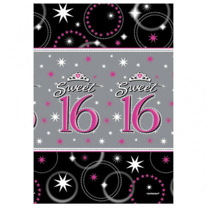 PAPER TABLECOVER SWEET 16 - 54" X 102"